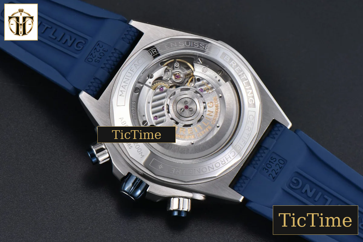 Chronomat B01 44mm BLSF Blue Bezel Blue Dial White Subdial White Rubber Strap 7750 — foto 17