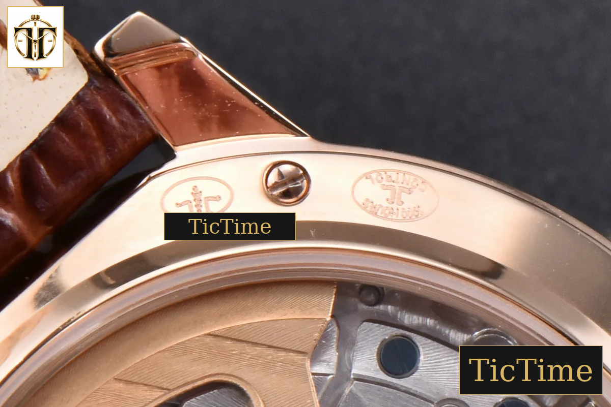 Rendez-Vous Night & Day 34mm APSF RG Diamond White Textured Dial Brown Leather Strap A898 — foto 27