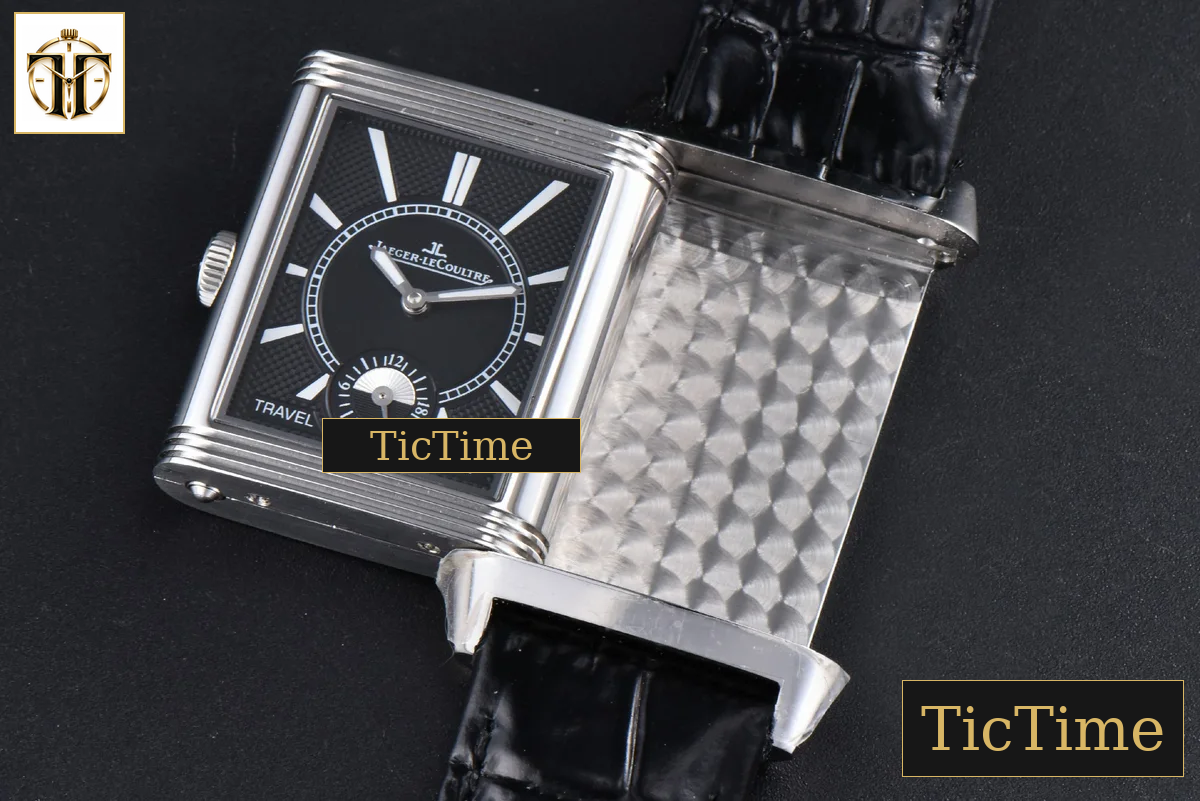 Master Reverso Tribute Small Seconds 30x47mm MGF White Circle Dial Black Leather Strap A854A — foto 15
