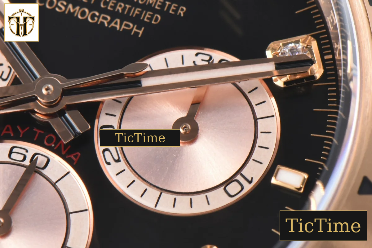 Daytona 126505 40mm Clean Factory RG Black Dial RG Subdial Diamond Marker RG Bracelet SH4131 — foto 7