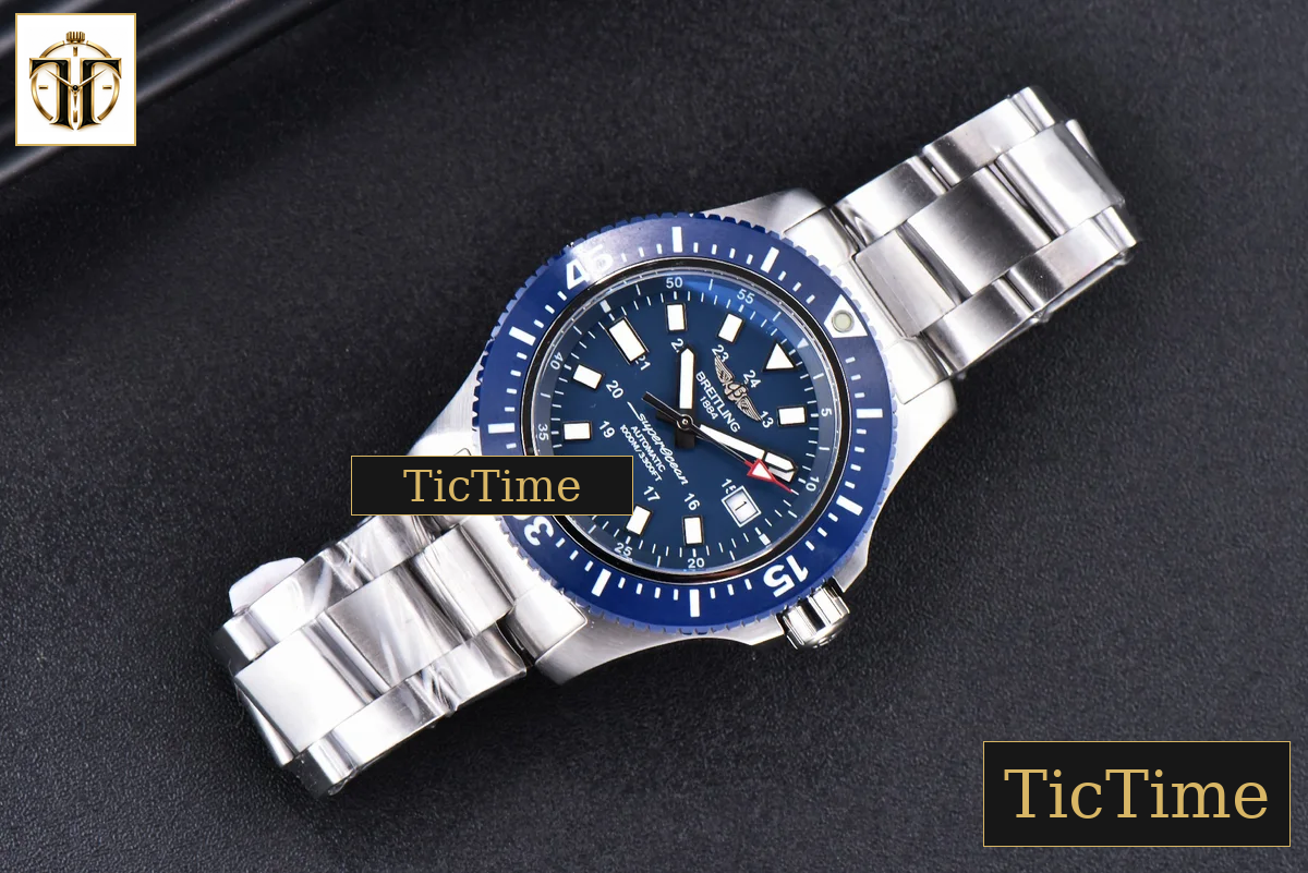 Superocean 44mm TF Black Ceramic Blue Dial SS Bracelet A2824 — foto 13