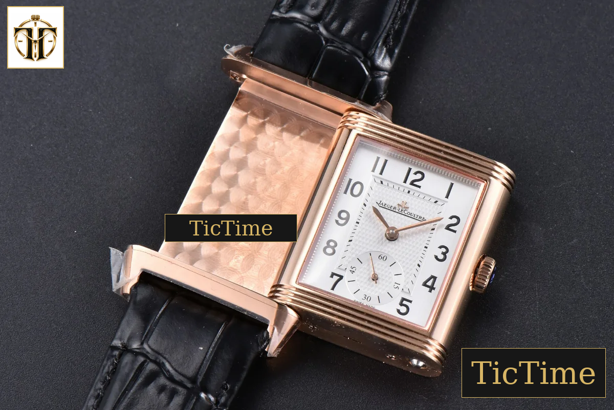 Master Reverso Tribute Small Seconds 30X47mm MGF RG White Dial RG Hands Black Leather Strap A854A — foto 13