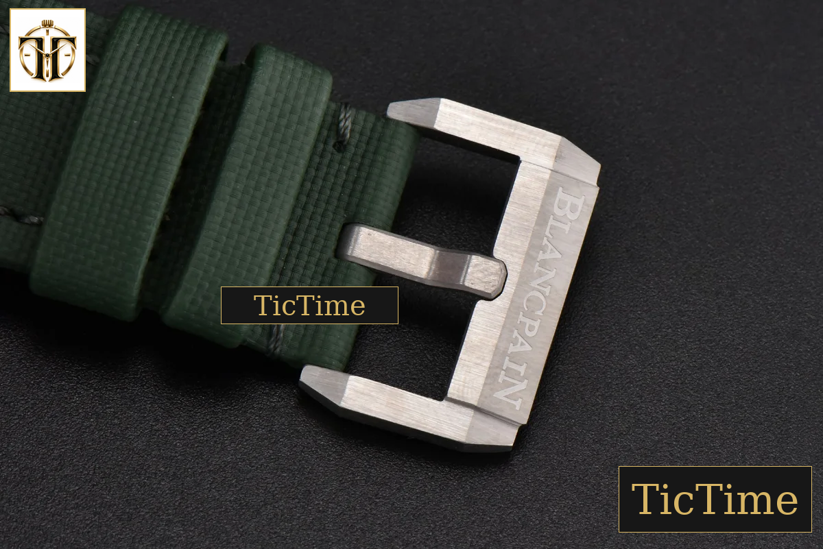 Fifty Fathoms Bathyscaphe 43mm GF Ceramic Green Dial Green Sail-Canvas Strap A1315 — foto 29