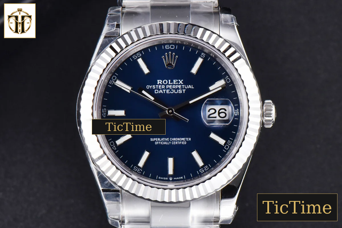 DateJust Fluted Bezel 126334 41mm VSF Blue Dial Oyster Bracelet VS3235 — foto 2
