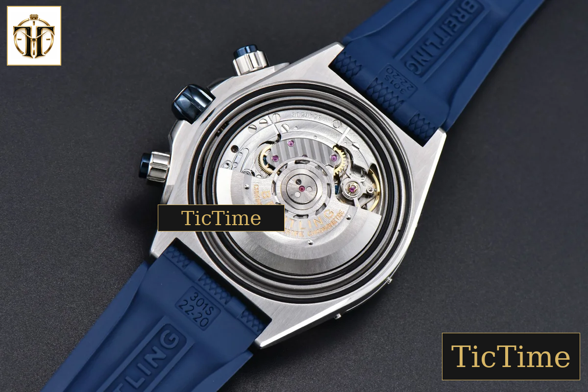 Chronomat B01 44mm BLSF Blue Bezel Blue Dial White Subdial White Rubber Strap 7750 — foto 20