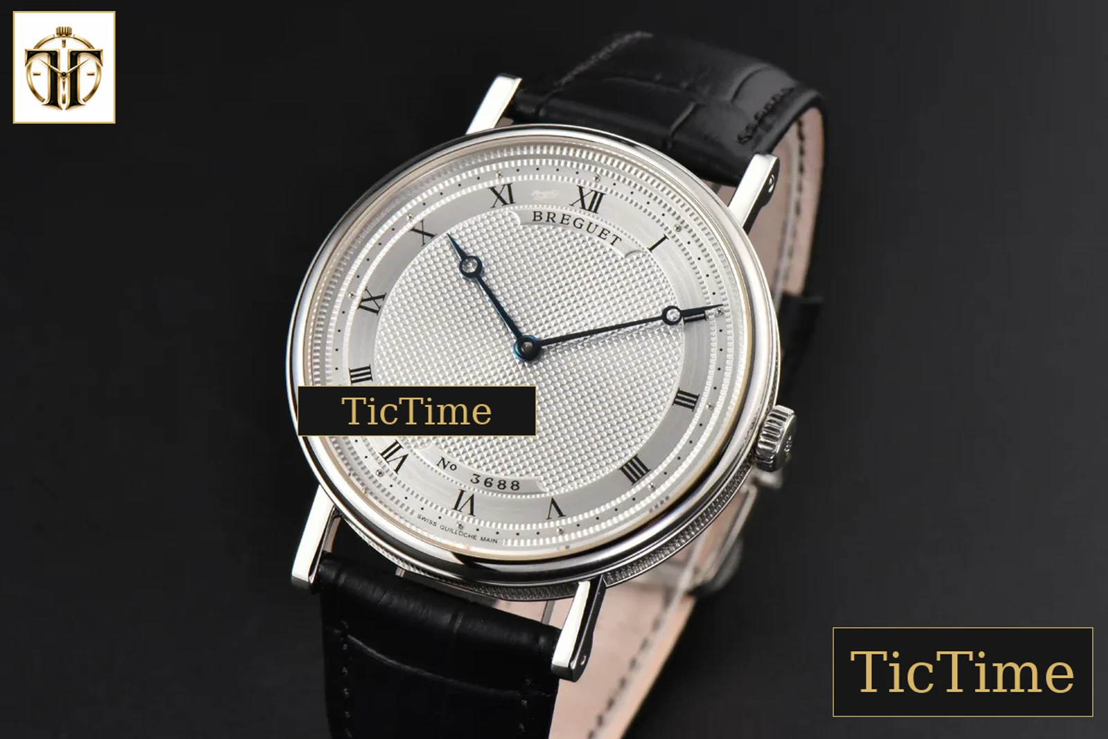 Classique 5157 38mm LTF White Dots Dial Roma Marker Black Leather Strap MY9015 — foto 4
