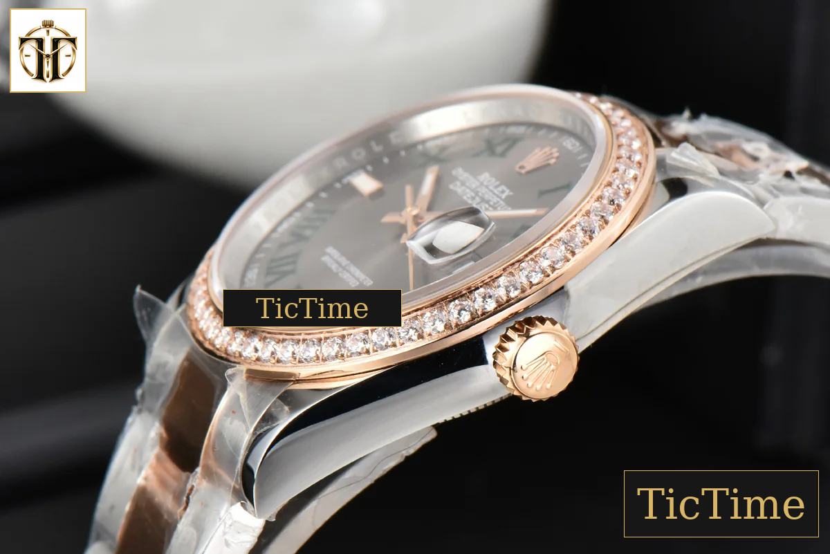 DateJust 36mm BPF RG/SS Diamond Bezel Gray Wimbledon Dial Oyster Bracelet A2824 — foto 10