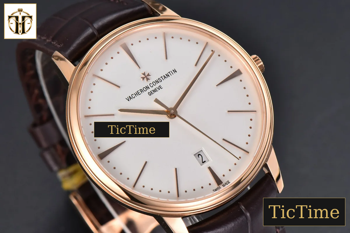 Patrimony Date 40mm ZF RG White Dial Brown Leather Strap Miyota 9015 — foto 10
