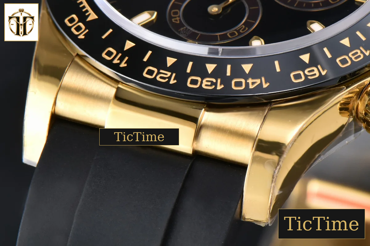 Daytona 116518 40mm APSF YG Black Dial Ceramic Bezel Lume Marker Oysterflex Strap Tungsten Version SH4130 — foto 11