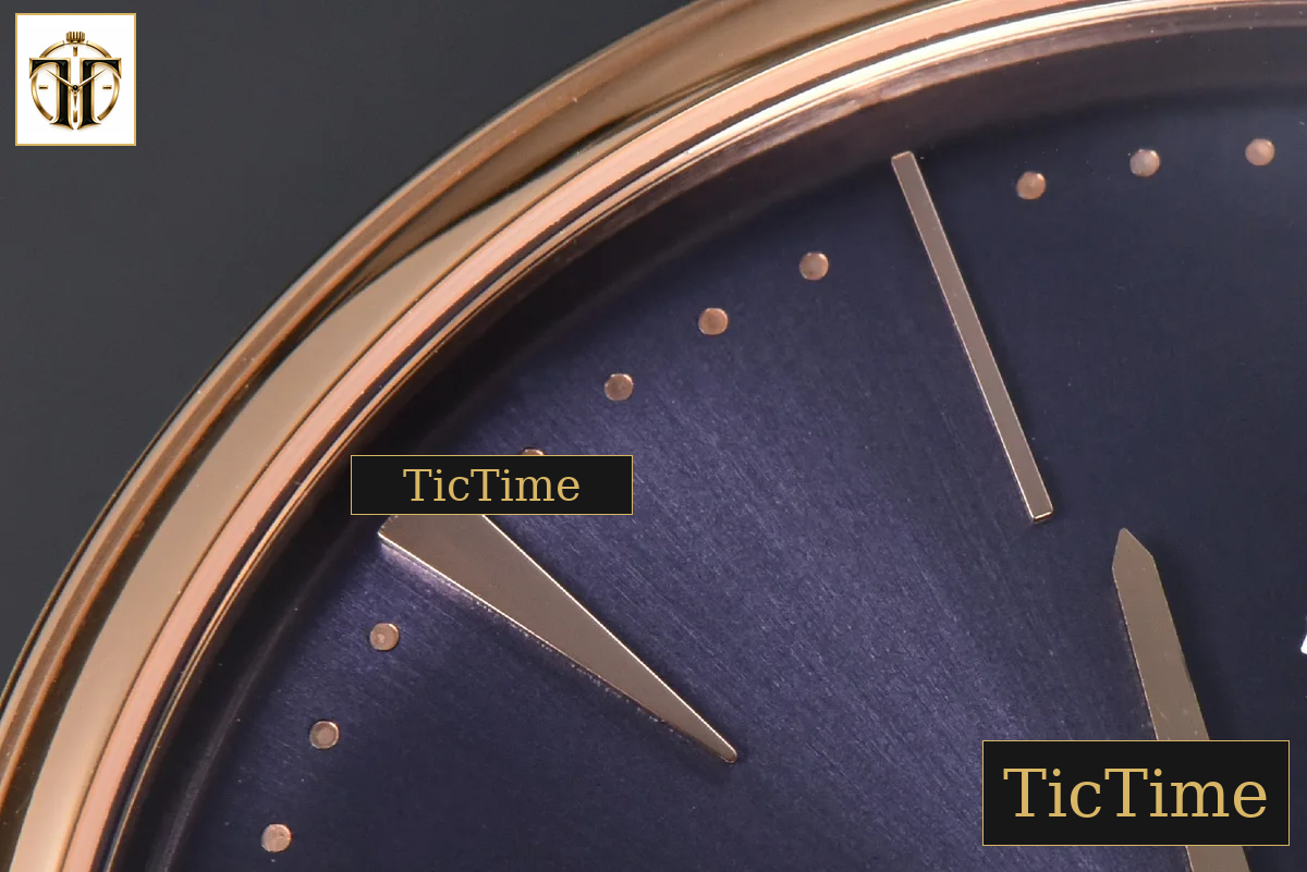 Patrimony Date 40mm ZF RG Blue Dial Blue Leather Strap Miyota 9015 — foto 5
