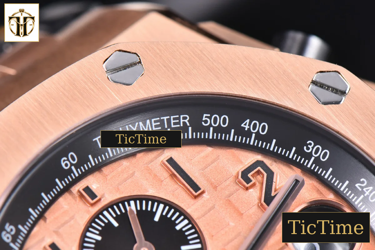 Royal Oak Offshore 26470OR 44mm JF RG YG Dial Black Subdial Black Leather Strap A3126 — foto 11