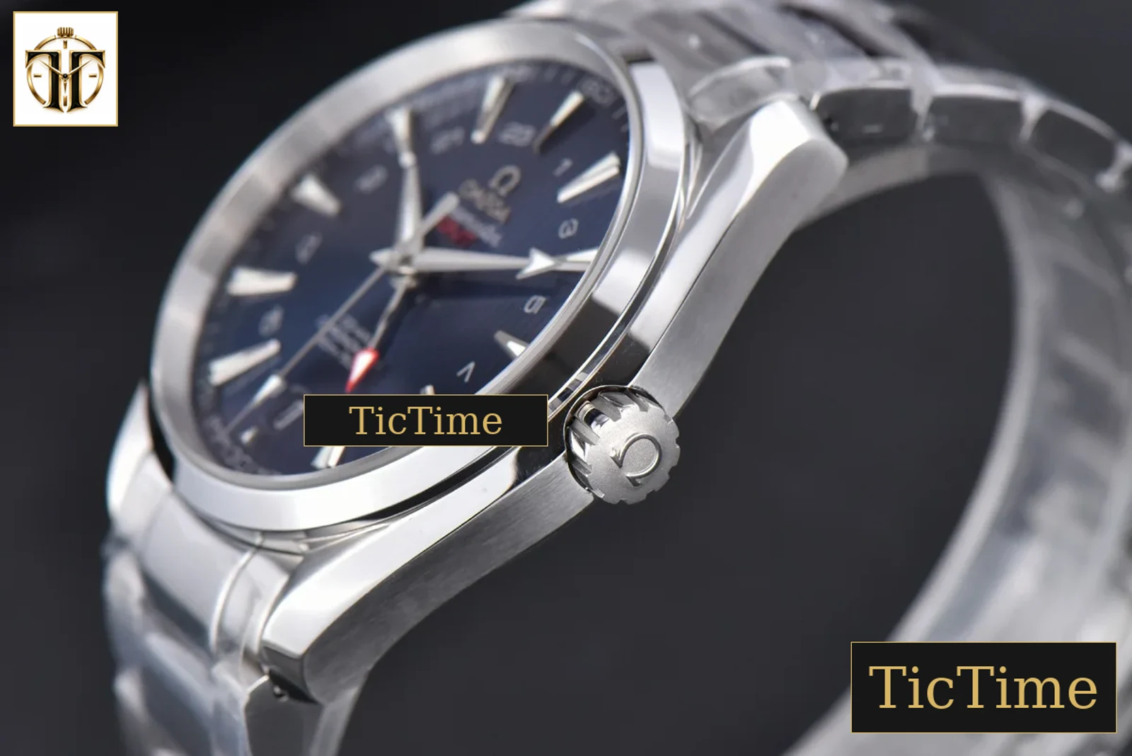 Aqua Terra 150M GMT 41.5mm VSF Blue Textured Dial SS Bracelet A8605 — foto 12