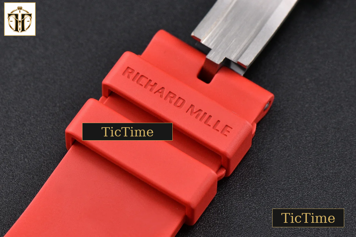 NTPT RM035-02 ZF Red Bezel Black Skeleton Dial Red Crown Red Rubber Strap V7 RMAL1 — foto 29