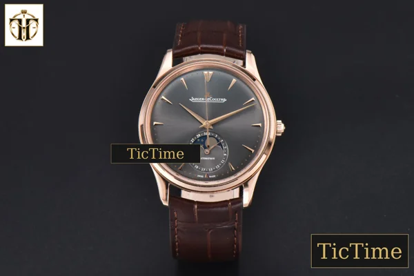 Foto frontal — Master Ultra Thin Moonphase 136255J 39mm ZF RG Gray Dial Brown Leather Strap V3 A925