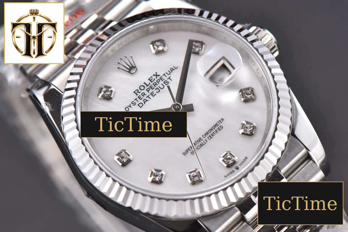 DateJust 36mm GMF SS MOP Dial Diamond Marker Jubilee Bracelet VR3235 — foto 13