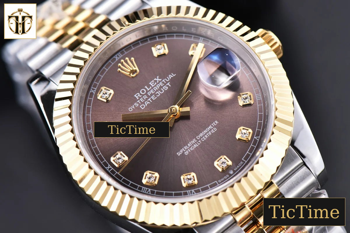 Datejust 41mm GMF YG/SS Gray Dial Diamond Marker Fluted Bezel Jubille Bracelet VR3235 — foto 12