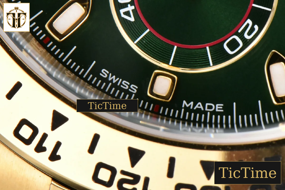 Daytona 116508 40mm Clean Factory YG 904L Green Dial YG Bracelet SA4130 — foto 10