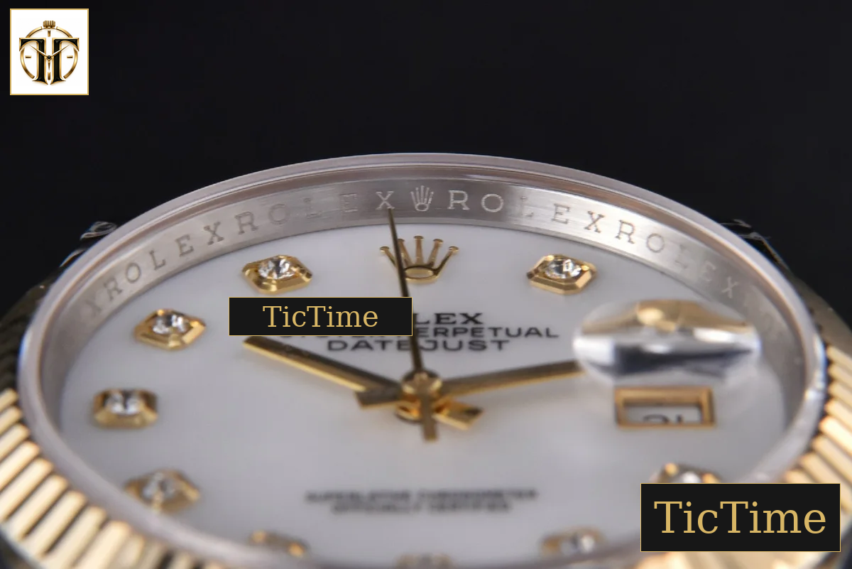 DateJust 904L 36mm GMF YG/SS Fluted Bezel White MOP Dial Diamond Marker Jubilee Bracelet VR3235 — foto 11
