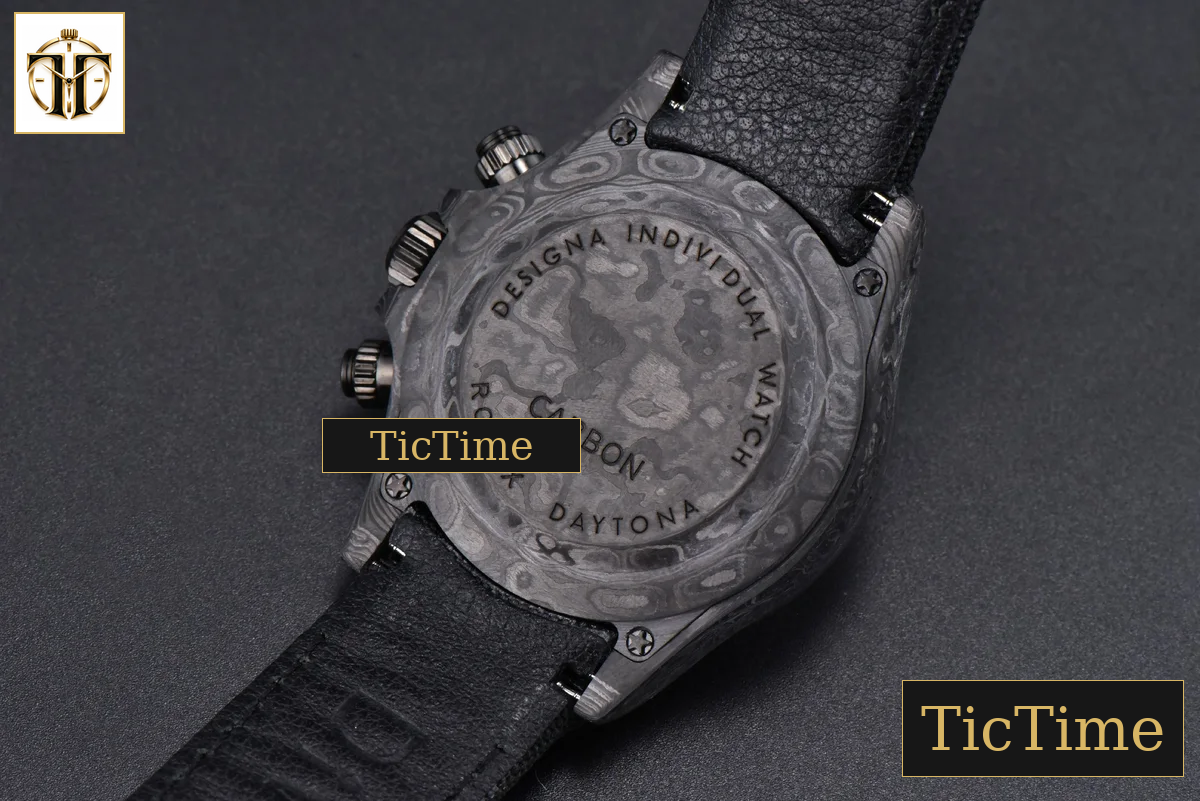 Daytona Montoya Carbon Fiber 40mm DIWF Skeleton Dial Blue Hand Black Nylon Strap 4130 — foto 22