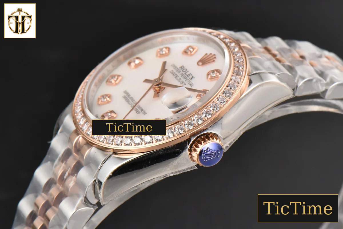 DateJust Ladies 904L 31mm WF RG/SS Diamond MOP Dial Jubilee Bracelet A2671 — foto 11