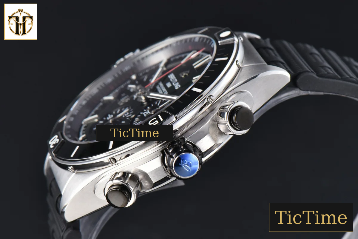 Chronomat B01 44mm BLSF Black Bezel Green Dial Rubber Strap 7750 — foto 11