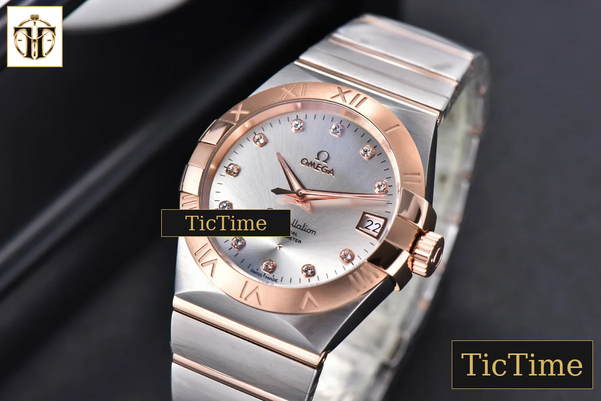 Constellation 38mm VSF SS/RG Silver Dial Diamonds Markers SS/RG Bracelet A8500 — foto 5