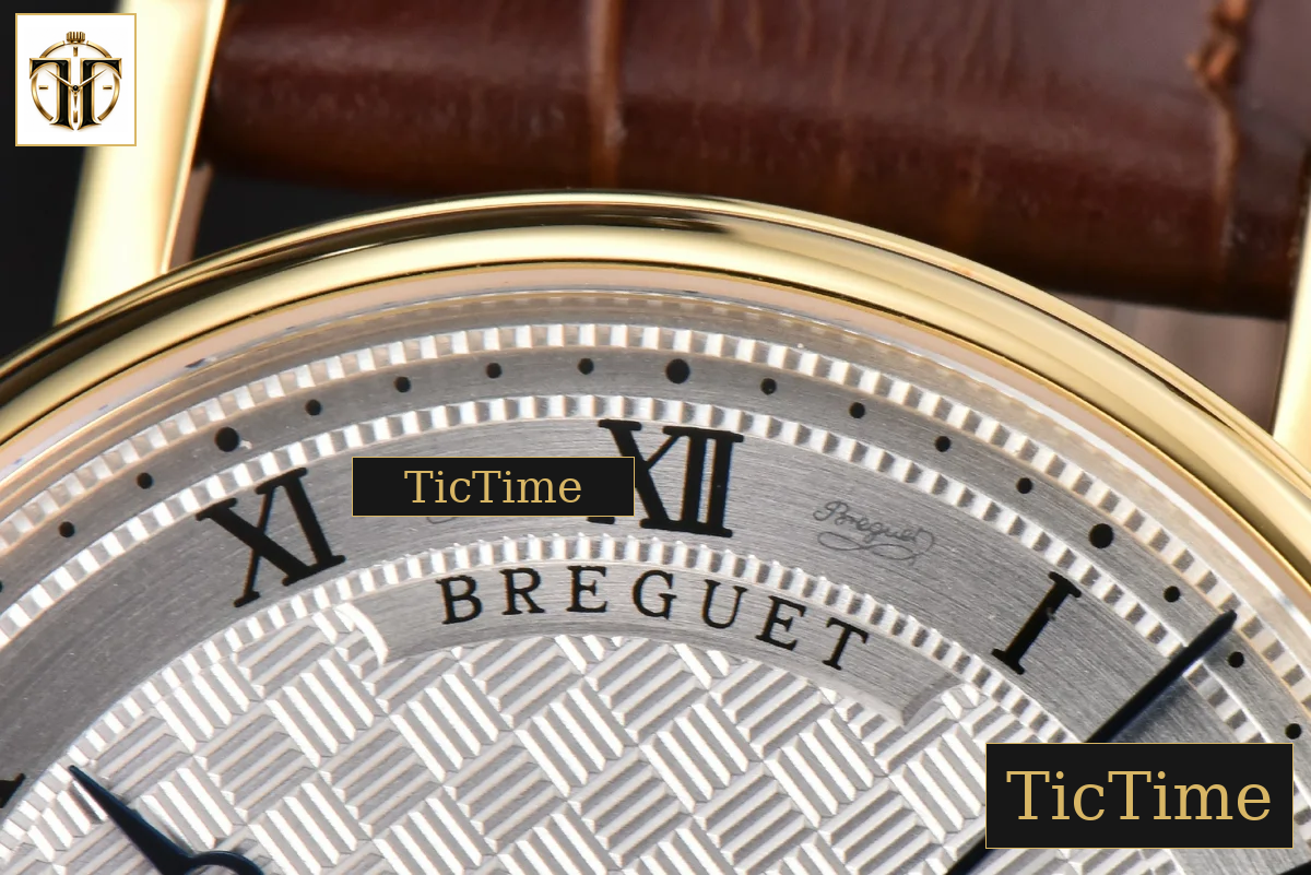 Classique 5177 38mm LTF YG White Textured Dial Roma Marker Brown Leather Strap MY9015 — foto 5