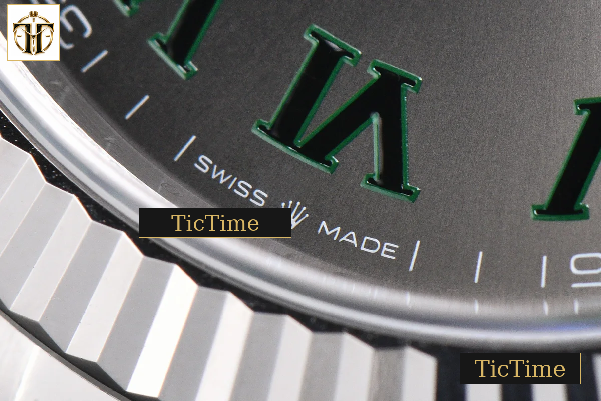 DateJust Wimbledon 126334 41mm VF Gray Dial Green Roma Marker Oyster Bracelet DD3235 — foto 9