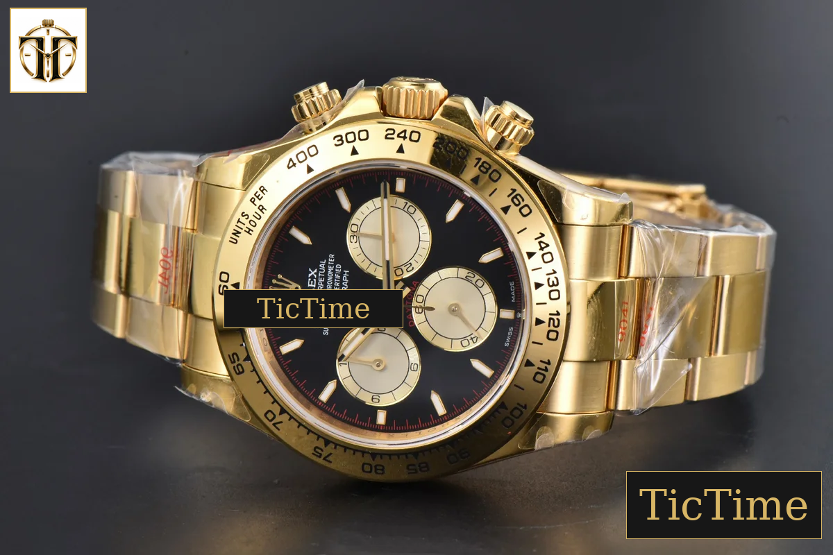 Daytona 904L 126508 40mm BPF YG Black Dial YG Subdial YG Bracelet SH4131 — foto 16