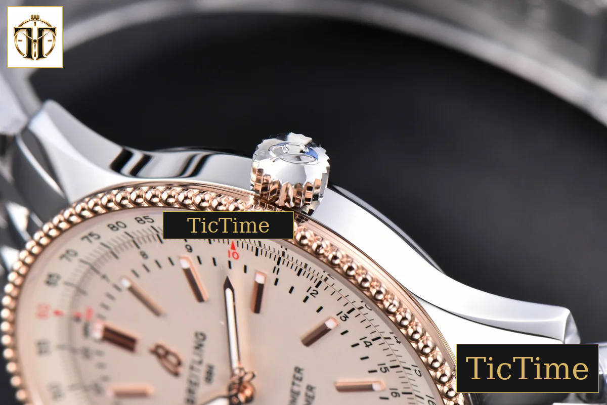 Navitimer 41mm TF RG White Dial White Bezel SS Bracelet A2824 — foto 12