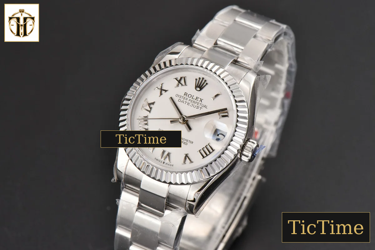DateJust Ladies 904L 31mm WF White Dial Roma Marker Oyster Bracelet A2671 — foto 4