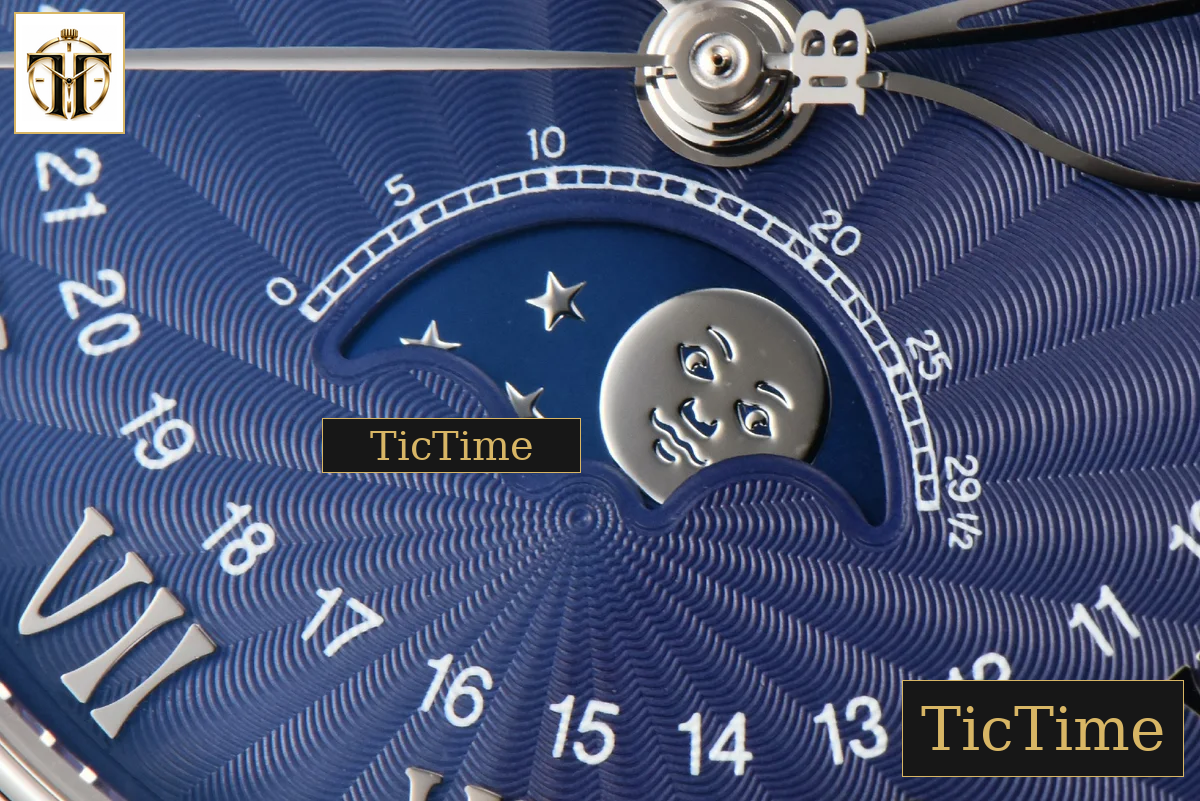Villeret Complicated Function 6654 40mm OMF Blue Dial Black Leather Strap V3 A6654 — foto 7