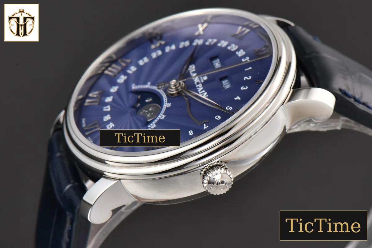 Villeret Complicated Function 6654 40mm OMF Blue Dial Black Leather Strap V3 A6654 — foto 10