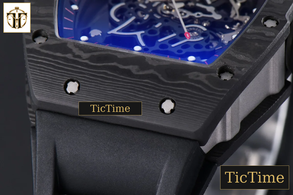 NTPT RM055 43mm ZF Black Bezel Black Crown Black Rubber Strap V6 RMUL2 — foto 12