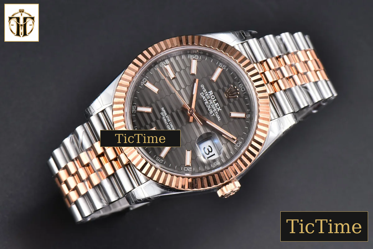 DateJust 41mm VSF RG/SS Gray Motif Dial Lume Marker Jubilee VS3235 — foto 4