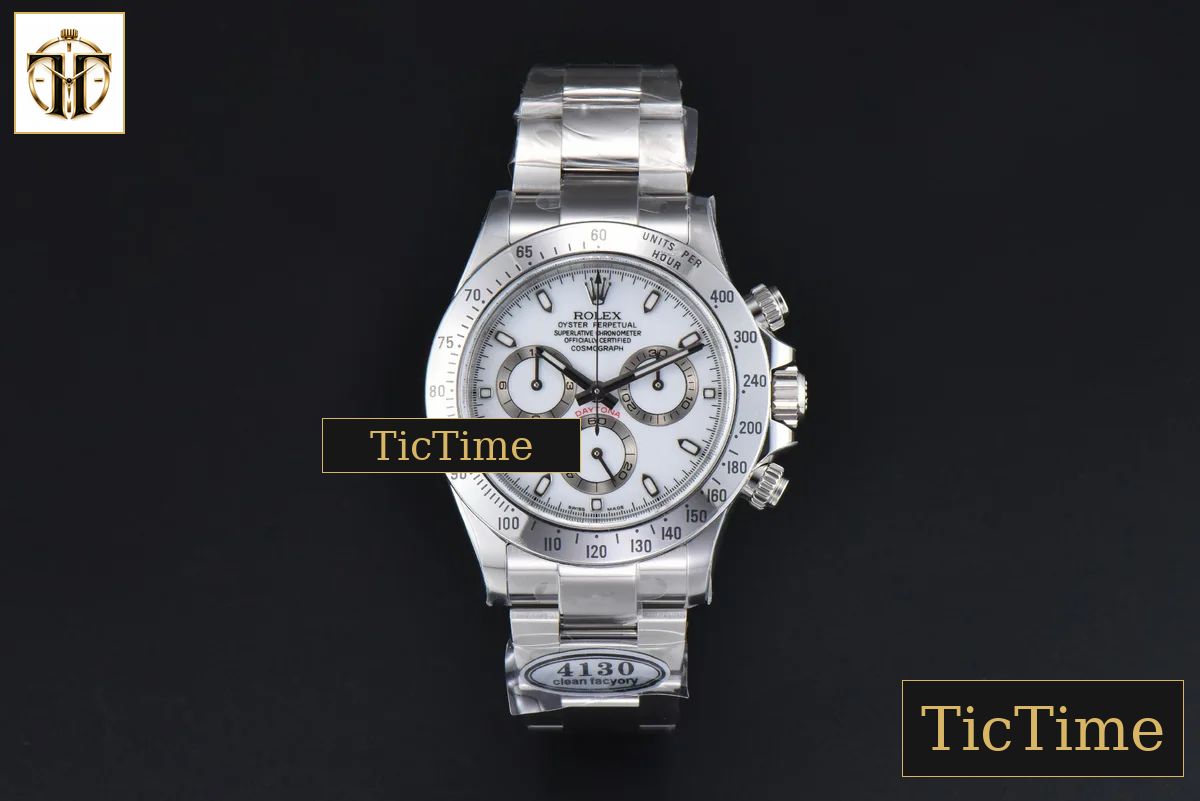 Daytona 904L 116520 40mm Clean Factory White Dial 4130 — foto 3