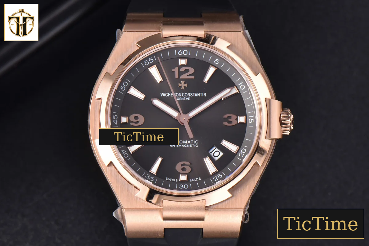 Overseas 47040 42mm MKF RG Brown Dial Rubber Strap 9015 — foto 2