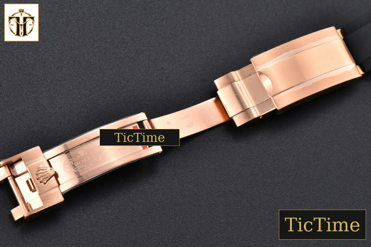 Yacht-Master 904L 126655 40mm Clean Factory RG Ceramic Black Dial Oysterflex Strap VR3235 — foto 41
