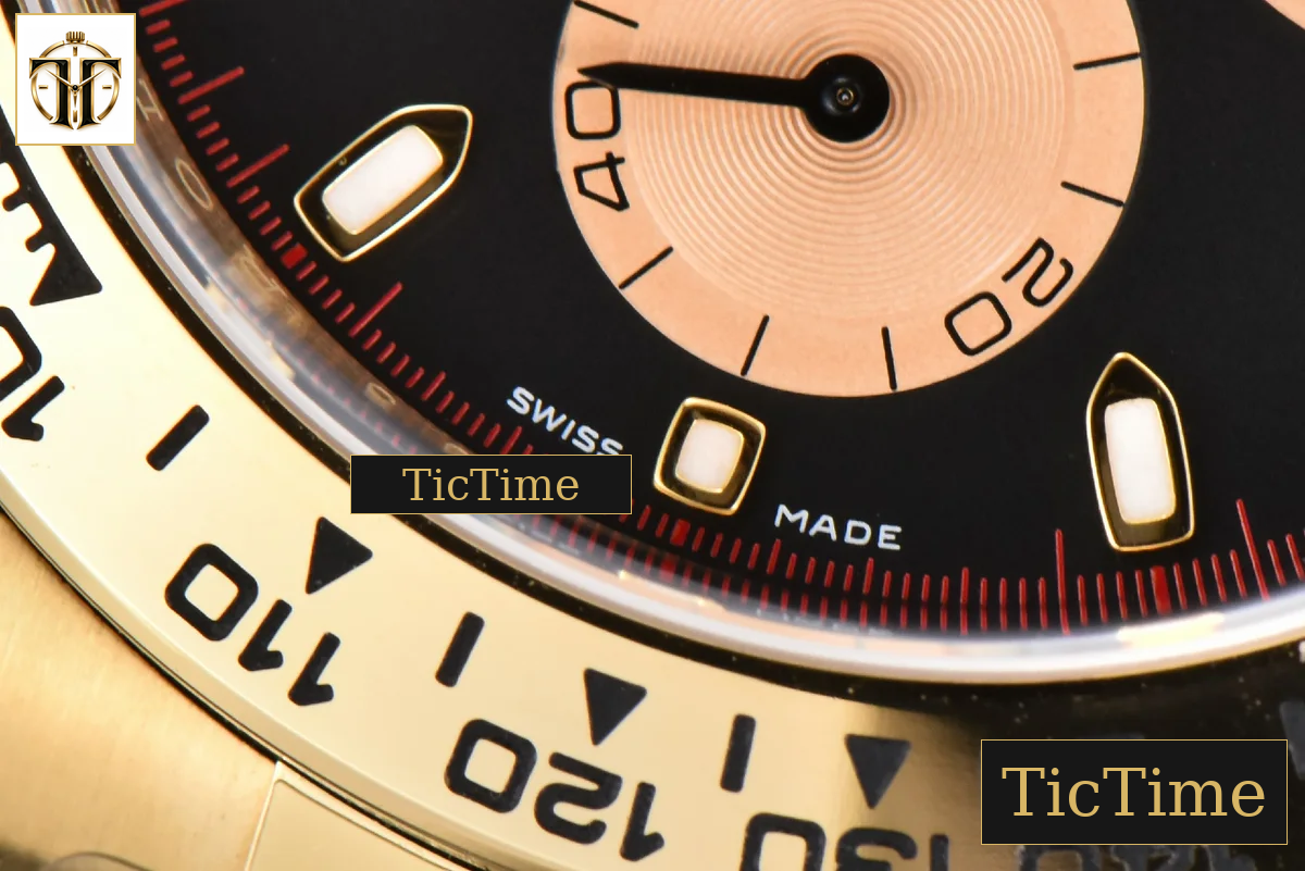 Daytona 116508 40mm Clean Factory YG 904L Black Dial YG Subdial YG Bracelet SA4130 — foto 10