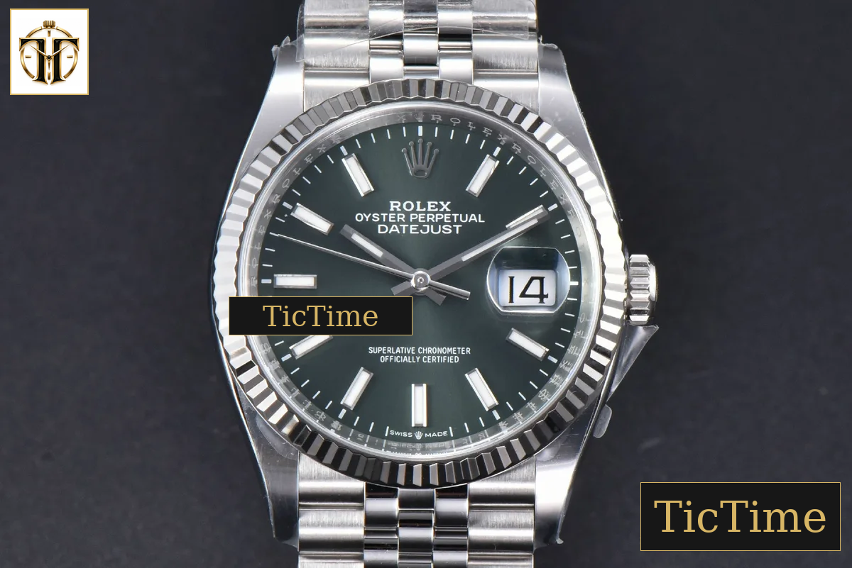 DateJust Mint 126234 36mm Clean Factory Green Dial Jubilee Bracelet VR3235 — foto 2