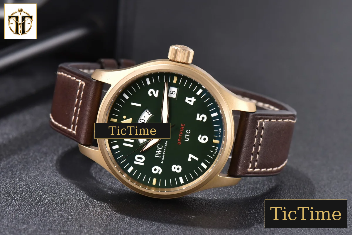 Pilot UTC Spitfire “MJ271” 41mm ZF Bronze Green Dial Brown Leather Strap A2836 — foto 14