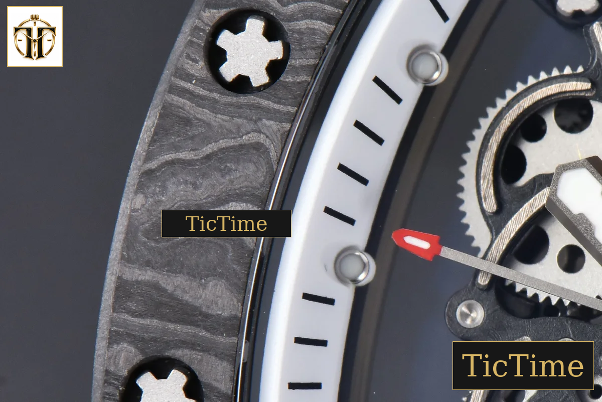 NTPT RM055 42mm RMF White Skeleton Dial Black Rubber Strap RMUL2 — foto 10
