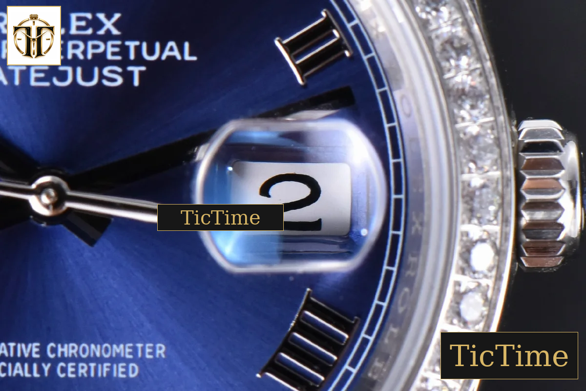 DateJust 36mm EWF SS Blue Dial Diamond Roma Marker Diamond Bezel Oyster Bracelet A3235 — foto 10