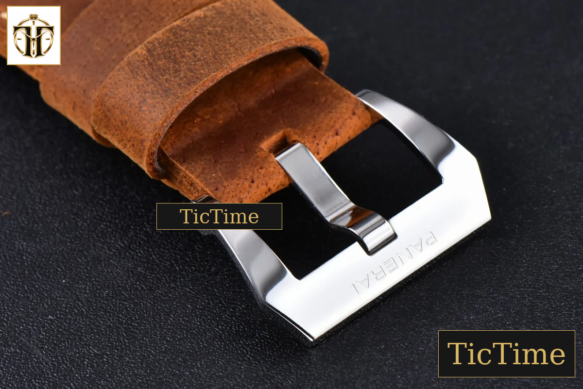 Luminor Marina PAM911 44mm Noob Green Dial Brown Leather Strap A6497 — foto 13