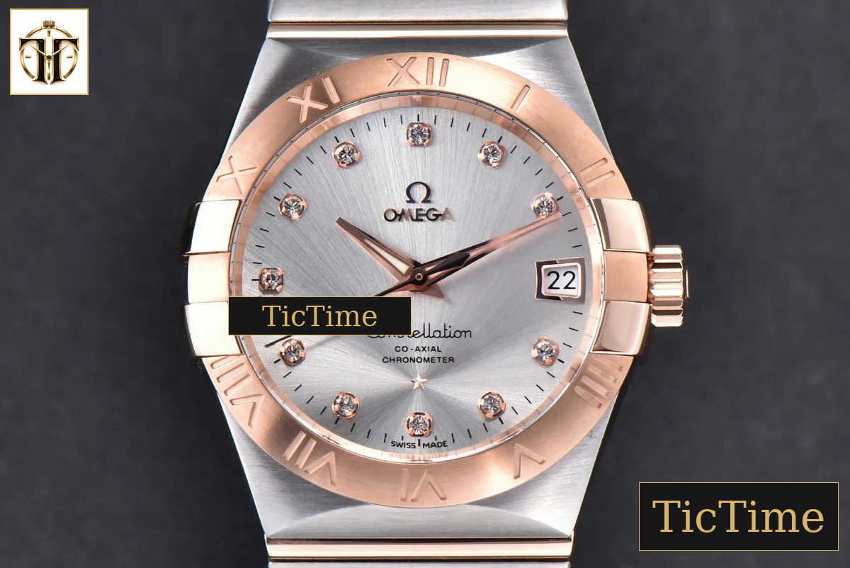 Constellation 38mm VSF SS/RG Silver Dial Diamonds Markers SS/RG Bracelet A8500 — foto 2