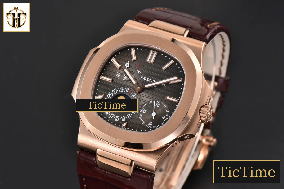 Nautilus 5712 40mm ZF RG Brown Dial Brown Leather Strap V4 A240 — foto 4