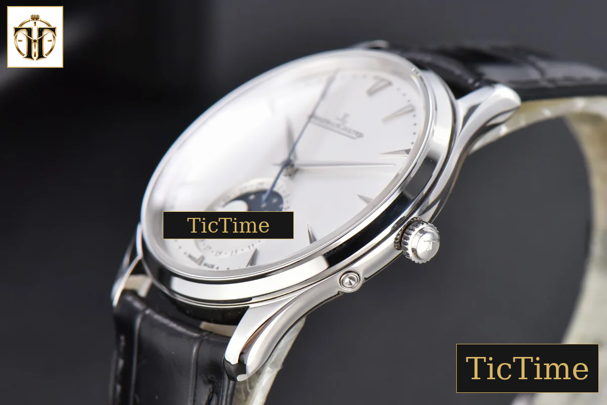 Master Ultra Thin Moon 1368420 39mm YLF SS White Dial Black Leather Strap A925 — foto 12