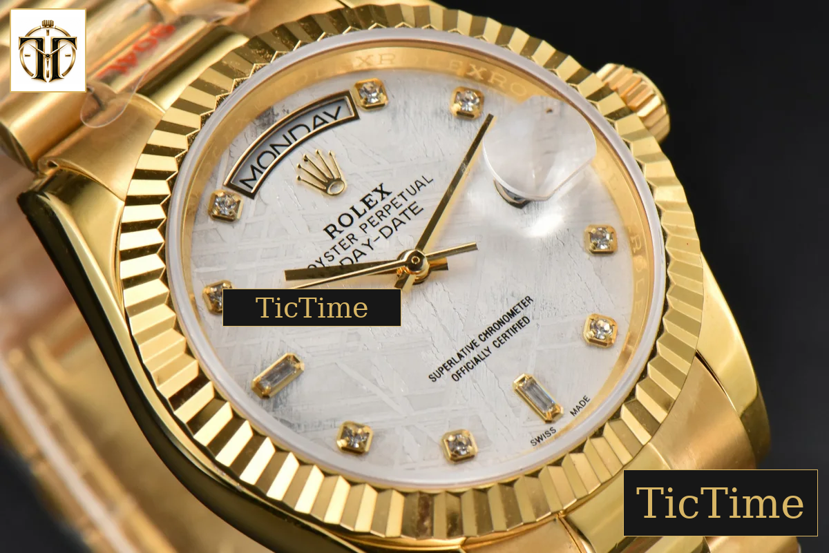 Daydate 36mm GMF YG Meteorite Dial Diamond Marker YG Bracelet A3235 — foto 12