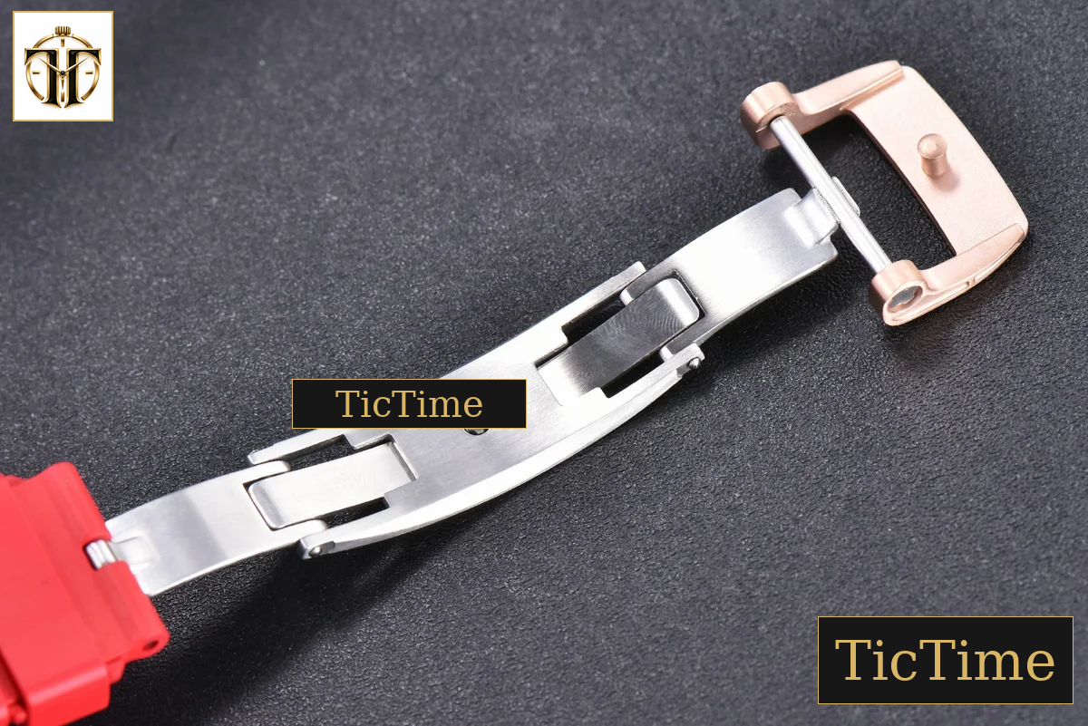 NTPT Chrono RM011 KVF Red Skeleton Dial Red Crown Red Rubber Strap V2 A7750 — foto 18