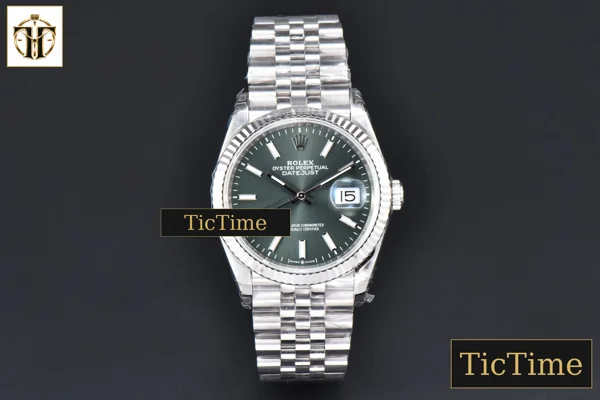 Foto frontal — DateJust 904L 36mm VSF Green Dial Jubilee VS3235